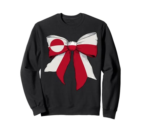 Grönland Grönländer Pride Flagge Mädchen Kokette Schleife Band Sweatshirt Grönland Grönländer Pride Flagge Mädchen Kokette Schleife Band Sweatshirt von Womens Coquette Bow Greenland Heritage Flag Gifts
