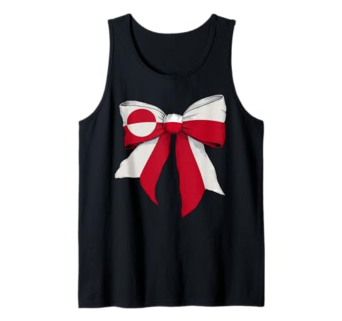 Grönland Grönländer Pride Flagge Mädchen Kokette Schleife Band Tank Top Grönland Grönländer Pride Flagge Mädchen Kokette Schleife Band Tank Top von Womens Coquette Bow Greenland Heritage Flag Gifts