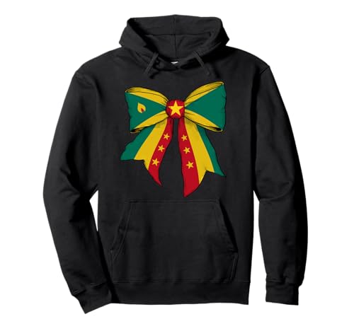 Kokettenschleifenband mit Grenada-Flagge für Mädchen Pullover Hoodie von Womens Coquette Bow Grenada Heritage Flag Gifts