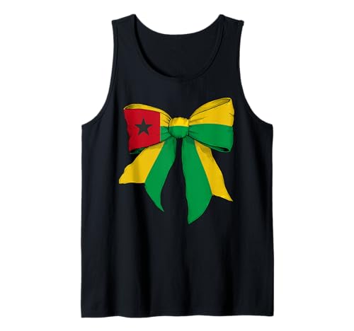 Guinea-Bissau Guinea-Bissauan Pride Flag Coquette Bow für Mädchen Tank Top von Womens Coquette Bow Guinea-Bissau Heritage Gifts