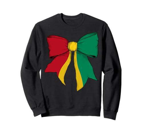Guinea Guinea Pride Flag Girl Coquette Bow Ribbon Sweatshirt Guinea Guinea Pride Flag Girl Coquette Bow Ribbon Sweatshirt von Womens Coquette Bow Guinea Heritage Flag Gifts