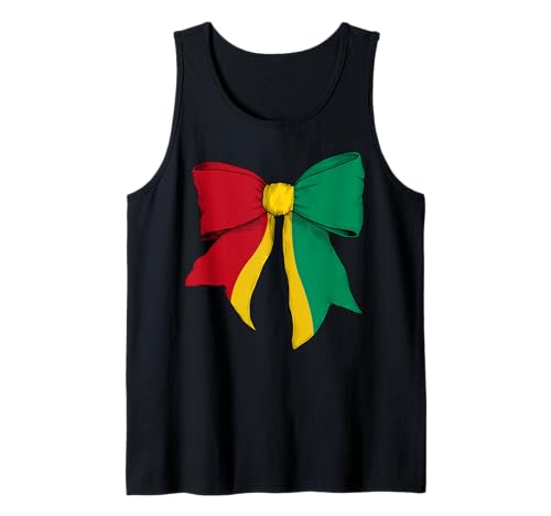 Guinea Guinea Pride Flag Girl Coquette Bow Ribbon Tank Top Guinea Guinea Pride Flag Girl Coquette Bow Ribbon Tank Top von Womens Coquette Bow Guinea Heritage Flag Gifts