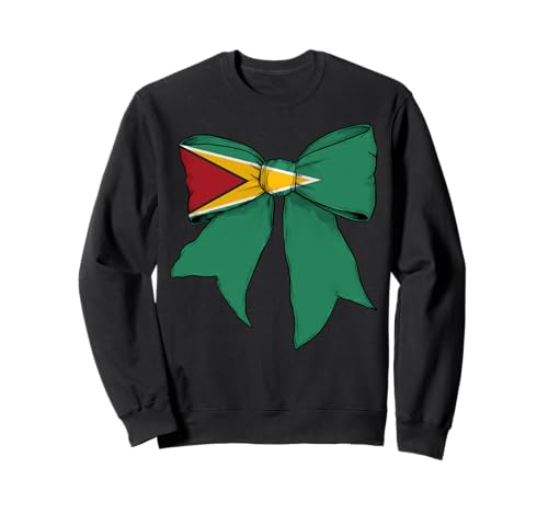 Kokettenschleifenband mit Flagge von Guyana, für Mädchen, Motiv „Guyanese Pride“ Sweatshirt Kokettenschleifenband mit Flagge von Guyana, für Mädchen, Motiv „Guyanese Pride“ Sweatshirt von Womens Coquette Bow Guyana Heritage Flag Gifts