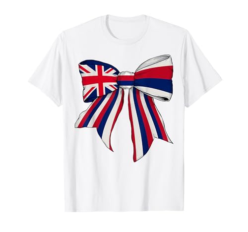 Kokettenschleifenband mit Hawaii-Flagge für Mädchen T-Shirt von Womens Coquette Bow Hawaii Heritage Flag Gifts