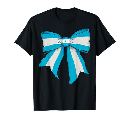 Kokettenschleifenband mit honduranischer Flagge für Mädchen T-Shirt Kokettenschleifenband mit honduranischer Flagge für Mädchen T-Shirt von Womens Coquette Bow Honduras Heritage Flag Gifts