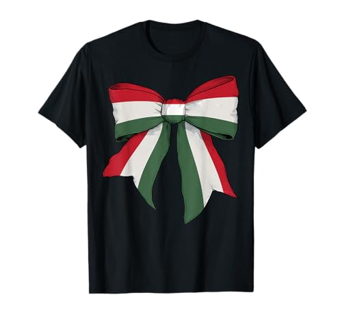 Schleifenband mit ungarischer Flagge für Mädchen T-Shirt Schleifenband mit ungarischer Flagge für Mädchen T-Shirt von Womens Coquette Bow Hungary Heritage Flag Gifts