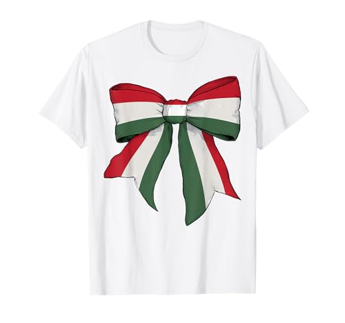 Schleifenband mit ungarischer Flagge für Mädchen T-Shirt Schleifenband mit ungarischer Flagge für Mädchen T-Shirt von Womens Coquette Bow Hungary Heritage Flag Gifts