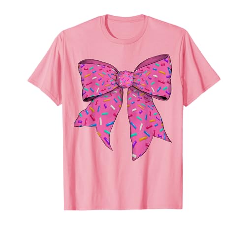 Ice Cream Sprinkles Erdbeerrosa Kokettenschleife für Mädchen T-Shirt Ice Cream Sprinkles Erdbeerrosa Kokettenschleife für Mädchen T-Shirt von Womens Coquette Bow Ice Cream Strawberry Gifts