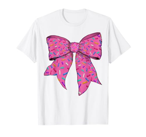 Ice Cream Sprinkles Erdbeerrosa Kokettenschleife für Mädchen T-Shirt Ice Cream Sprinkles Erdbeerrosa Kokettenschleife für Mädchen T-Shirt von Womens Coquette Bow Ice Cream Strawberry Gifts