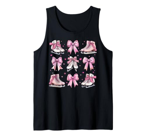 Eislaufen Eiskunstlauf Eiskunstlauf Mädchen Kokette Schleife Rosa Tank Top Eislaufen Eiskunstlauf Eiskunstlauf Mädchen Kokette Schleife Rosa Tank Top von Womens Coquette Bow Ice Skating Ice Skater Gifts