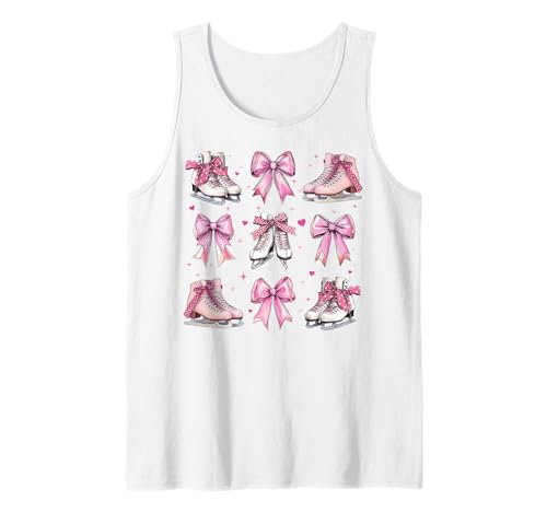 Eislaufen Eiskunstlauf Eiskunstlauf Mädchen Kokette Schleife Rosa Tank Top Eislaufen Eiskunstlauf Eiskunstlauf Mädchen Kokette Schleife Rosa Tank Top von Womens Coquette Bow Ice Skating Ice Skater Gifts