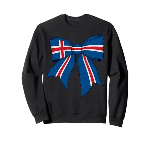 Isländischer Stolz, Flagge, Mädchen, Kokette mit Schleife Sweatshirt Isländischer Stolz, Flagge, Mädchen, Kokette mit Schleife Sweatshirt von Womens Coquette Bow Iceland Heritage Flag Gifts
