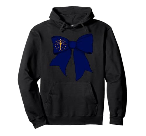 Kokettenschleifenband mit Flagge des Bundesstaates Indiana für Mädchen Pullover Hoodie Kokettenschleifenband mit Flagge des Bundesstaates Indiana für Mädchen Pullover Hoodie von Womens Coquette Bow Indiana Heritage Flag Gifts
