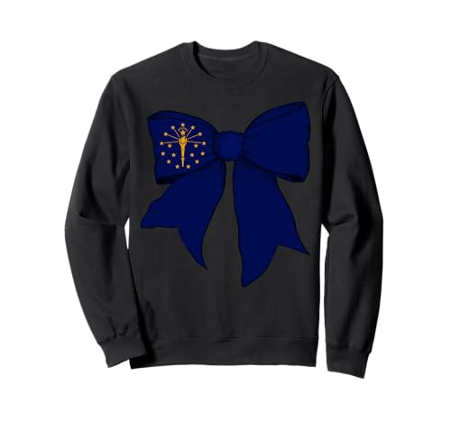 Kokettenschleifenband mit Flagge des Bundesstaates Indiana für Mädchen Sweatshirt Kokettenschleifenband mit Flagge des Bundesstaates Indiana für Mädchen Sweatshirt von Womens Coquette Bow Indiana Heritage Flag Gifts