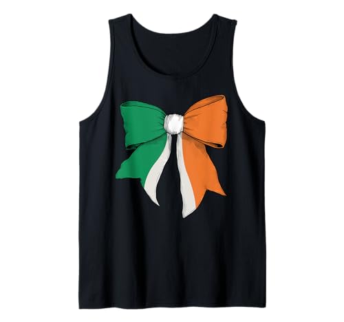 Irland Irische Flagge Mädchen Kokette Schleife Band Tank Top Irland Irische Flagge Mädchen Kokette Schleife Band Tank Top von Womens Coquette Bow Ireland Heritage Flag Gifts