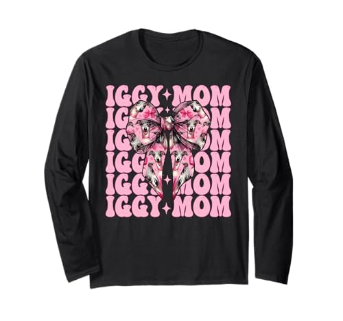 Iggy Mom Italienischer Windhund Mama Hund Muttertag Langarmshirt Iggy Mom Italienischer Windhund Mama Hund Muttertag Langarmshirt von Womens Coquette Bow Italian Greyhound Dog Gifts