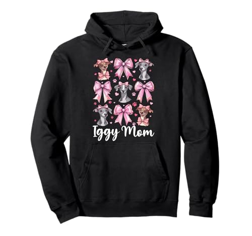 Iggy Mom Italienischer Windhund Mama Hund Muttertag Pullover Hoodie von Womens Coquette Bow Italian Greyhound Dog Gifts