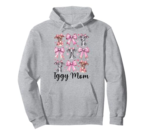 Iggy Mom Italienischer Windhund Mama Hund Muttertag Pullover Hoodie von Womens Coquette Bow Italian Greyhound Dog Gifts