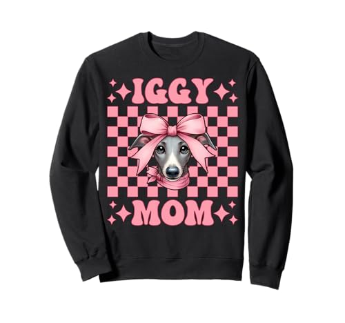Iggy Mom Italienischer Windhund Mama Hund Muttertag Sweatshirt von Womens Coquette Bow Italian Greyhound Dog Gifts