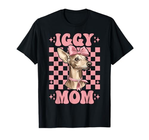 Iggy Mom Italienischer Windhund Mama Hund Muttertag T-Shirt Iggy Mom Italienischer Windhund Mama Hund Muttertag T-Shirt von Womens Coquette Bow Italian Greyhound Dog Gifts