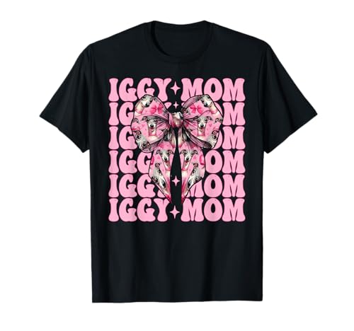 Iggy Mom Italienischer Windhund Mama Hund Muttertag T-Shirt von Womens Coquette Bow Italian Greyhound Dog Gifts