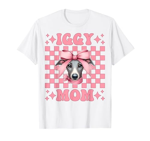 Iggy Mom Italienischer Windhund Mama Hund Muttertag T-Shirt Iggy Mom Italienischer Windhund Mama Hund Muttertag T-Shirt von Womens Coquette Bow Italian Greyhound Dog Gifts