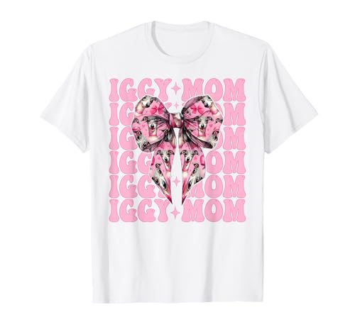 Iggy Mom Italienischer Windhund Mama Hund Muttertag T-Shirt Iggy Mom Italienischer Windhund Mama Hund Muttertag T-Shirt von Womens Coquette Bow Italian Greyhound Dog Gifts
