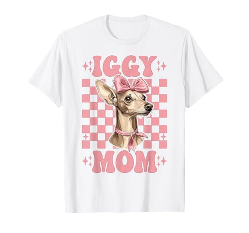 Iggy Mom Italienischer Windhund Mama Hund Muttertag T-Shirt Iggy Mom Italienischer Windhund Mama Hund Muttertag T-Shirt von Womens Coquette Bow Italian Greyhound Dog Gifts