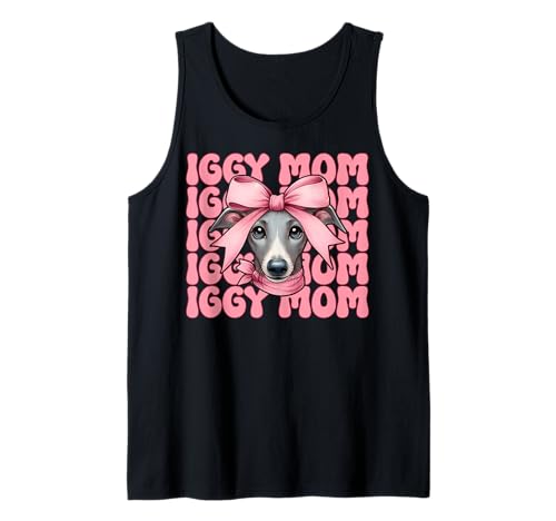 Iggy Mom Italienischer Windhund Mama Hund Muttertag Tank Top von Womens Coquette Bow Italian Greyhound Dog Gifts