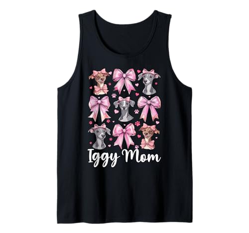 Iggy Mom Italienischer Windhund Mama Hund Muttertag Tank Top von Womens Coquette Bow Italian Greyhound Dog Gifts