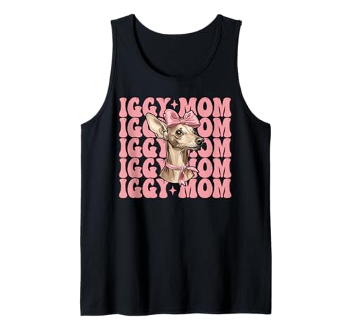 Iggy Mom Italienischer Windhund Mama Hund Muttertag Tank Top von Womens Coquette Bow Italian Greyhound Dog Gifts