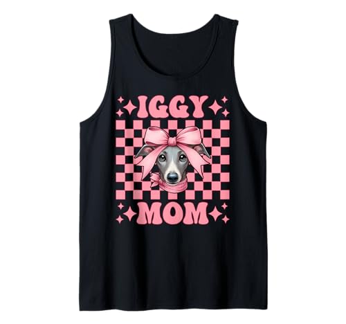Iggy Mom Italienischer Windhund Mama Hund Muttertag Tank Top von Womens Coquette Bow Italian Greyhound Dog Gifts