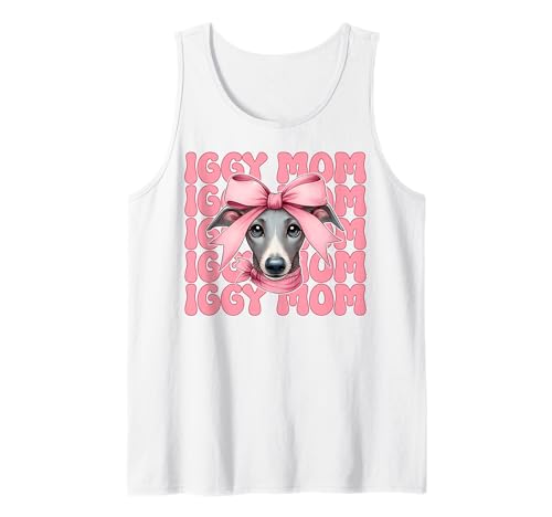 Iggy Mom Italienischer Windhund Mama Hund Muttertag Tank Top von Womens Coquette Bow Italian Greyhound Dog Gifts