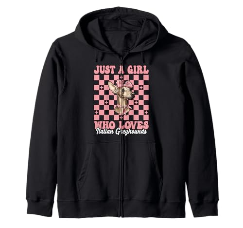 Nur EIN Mädchen, das italienische Windhunde liebt Iggy Coquette Bow Kapuzenjacke Nur EIN Mädchen, das italienische Windhunde liebt Iggy Coquette Bow Kapuzenjacke von Womens Coquette Bow Italian Greyhound Dog Gifts