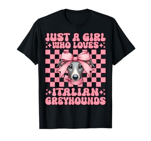 Nur EIN Mädchen, das italienische Windhunde liebt Iggy Coquette Bow T-Shirt Nur EIN Mädchen, das italienische Windhunde liebt Iggy Coquette Bow T-Shirt von Womens Coquette Bow Italian Greyhound Dog Gifts