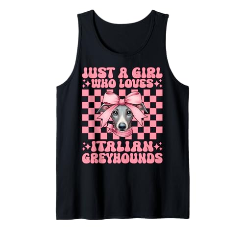 Nur EIN Mädchen, das italienische Windhunde liebt Iggy Coquette Bow Tank Top Nur EIN Mädchen, das italienische Windhunde liebt Iggy Coquette Bow Tank Top von Womens Coquette Bow Italian Greyhound Dog Gifts