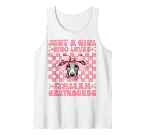 Nur EIN Mädchen, das italienische Windhunde liebt Iggy Coquette Bow Tank Top Nur EIN Mädchen, das italienische Windhunde liebt Iggy Coquette Bow Tank Top von Womens Coquette Bow Italian Greyhound Dog Gifts