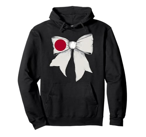Japanische Flagge Mädchen Kokette Schleife Band Pullover Hoodie von Womens Coquette Bow Japan Heritage Flag Gifts