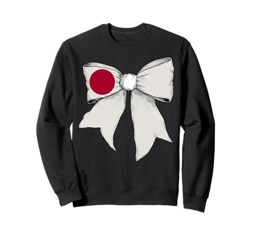 Japanische Flagge Mädchen Kokette Schleife Band Sweatshirt von Womens Coquette Bow Japan Heritage Flag Gifts