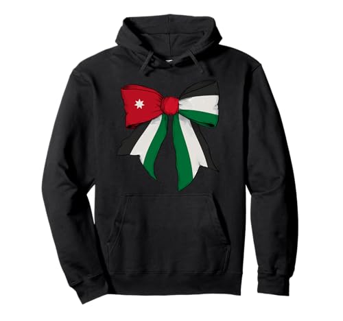 Jordanien Jordanien Pride Flag Girl Coquette Schleife Band Pullover Hoodie von Womens Coquette Bow Jordan Heritage Flag Gifts