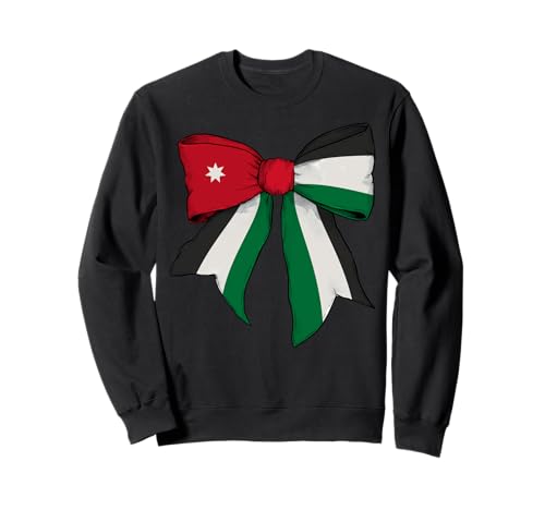 Jordanien Jordanien Pride Flag Girl Coquette Schleife Band Sweatshirt von Womens Coquette Bow Jordan Heritage Flag Gifts