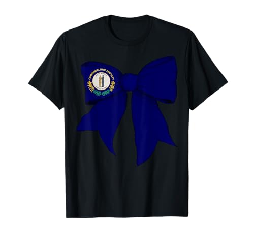 Kokettenschleifenband mit der Flagge von Kentucky für Mädchen T-Shirt Kokettenschleifenband mit der Flagge von Kentucky für Mädchen T-Shirt von Womens Coquette Bow Kentucky Heritage Flag Gifts