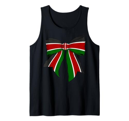 Kenia Kenia Pride Flag Girl Coquette Bow Ribbon Tank Top Kenia Kenia Pride Flag Girl Coquette Bow Ribbon Tank Top von Womens Coquette Bow Kenya Heritage Flag Gifts