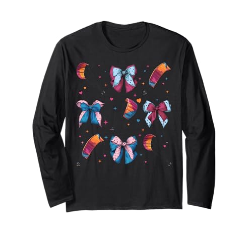 Drachen-Surfdrachen Surfer Girl Coquette Bow Langarmshirt von Womens Coquette Bow Kite Surfing Kite Surfer Gifts