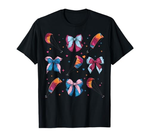 Drachen-Surfdrachen Surfer Girl Coquette Bow T-Shirt Drachen-Surfdrachen Surfer Girl Coquette Bow T-Shirt von Womens Coquette Bow Kite Surfing Kite Surfer Gifts