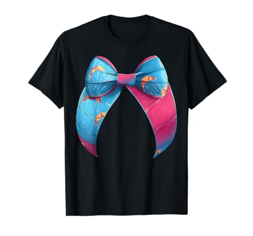 Drachen-Surfdrachen Surfer Girl Coquette Bow T-Shirt von Womens Coquette Bow Kite Surfing Kite Surfer Gifts
