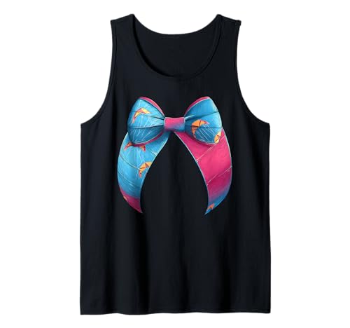 Drachen-Surfdrachen Surfer Girl Coquette Bow Tank Top von Womens Coquette Bow Kite Surfing Kite Surfer Gifts
