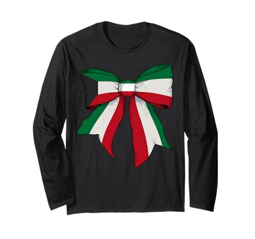 Kokettenschleifenband mit kuwaitischer Pride-Flagge für Mädchen Langarmshirt Kokettenschleifenband mit kuwaitischer Pride-Flagge für Mädchen Langarmshirt von Womens Coquette Bow Kuwait Heritage Flag Gifts