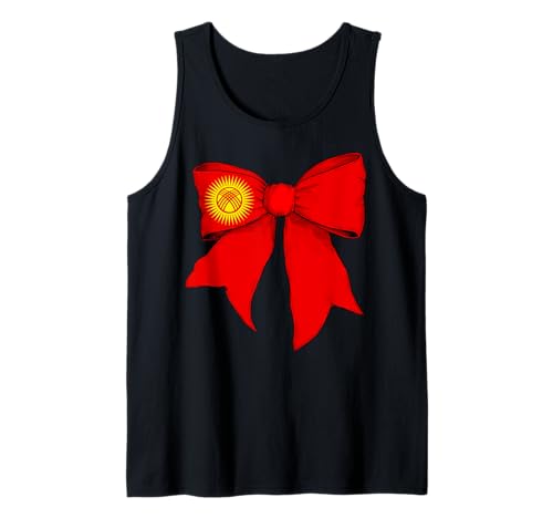 Kirgisistan Kirgisische Stolz Flagge Mädchen Kokette Schleife Band Tank Top Kirgisistan Kirgisische Stolz Flagge Mädchen Kokette Schleife Band Tank Top von Womens Coquette Bow Kyrgyzstan Heritage Flag Gifts