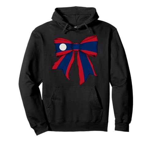 Laos Laotische Flagge Mädchen Kokette Schleife Band Pullover Hoodie Laos Laotische Flagge Mädchen Kokette Schleife Band Pullover Hoodie von Womens Coquette Bow Laos Heritage Flag Gifts